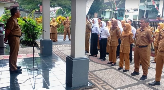 Sekda Apel Pagi di Disnakkan Ciamis